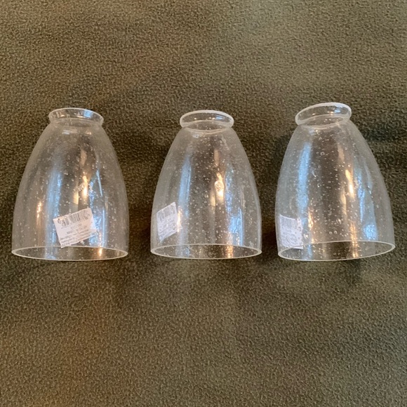 New LG Sourcing clear seeded glass light bulb covers. measurements in pictures - Picture 1 of 8